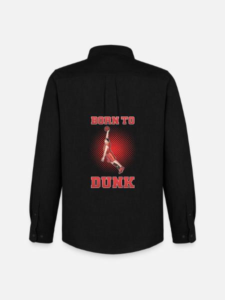 Born to Dunk – Basketball Saying - Men's Oxford Shirt by Stanley/Stella - black