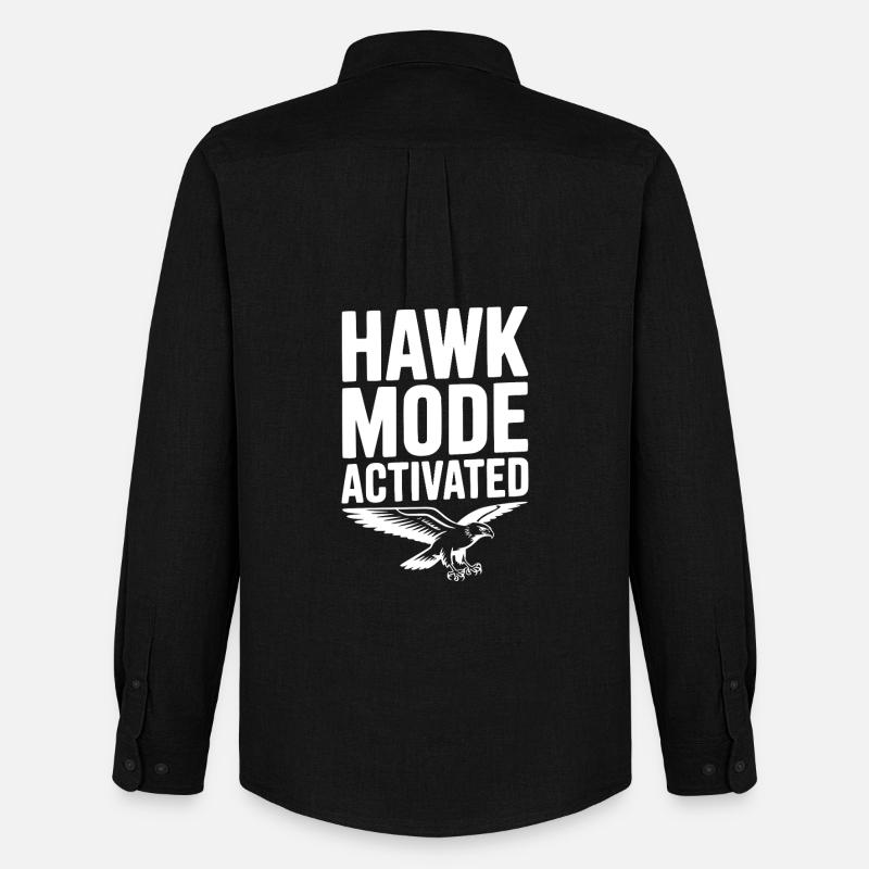Hawk-Modus aktiviert - Männer Oxford Hemd von Stanley/Stella - Schwarz