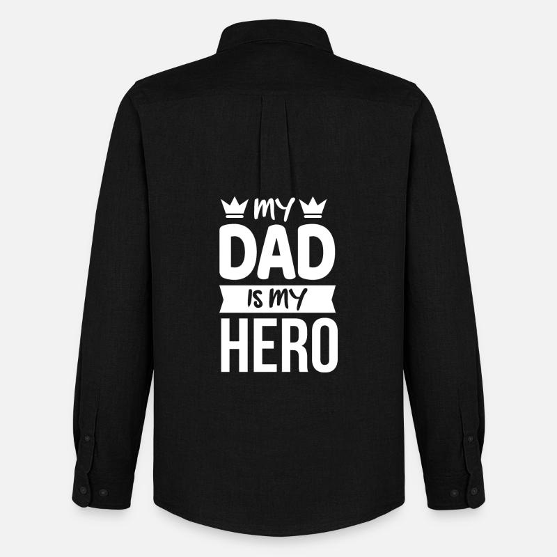 Papa Vater - Männer Oxford Hemd von Stanley/Stella - Schwarz