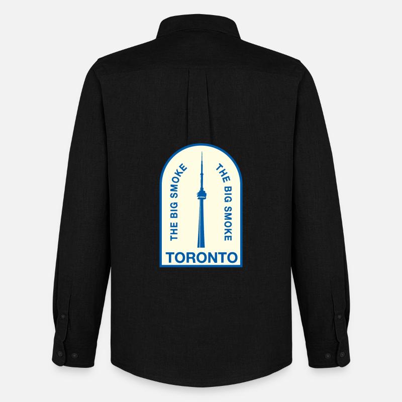 Toronto CNTower Big Smoke - Männer Oxford Hemd von Stanley/Stella - Schwarz