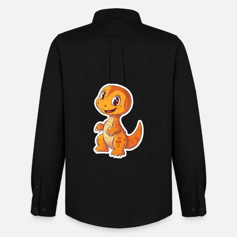Dinosaurier - Männer Oxford Hemd von Stanley/Stella - Schwarz