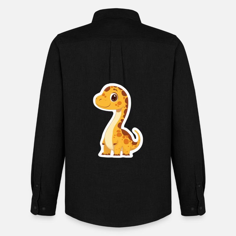 Dinosaurier - Männer Oxford Hemd von Stanley/Stella - Schwarz