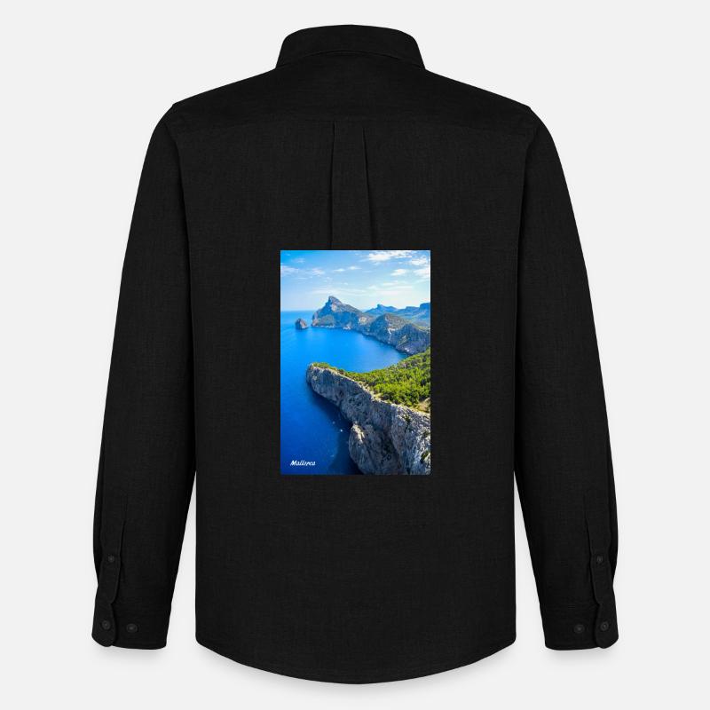 Mallorca Cap Formentor - Männer Oxford Hemd von Stanley/Stella - Schwarz
