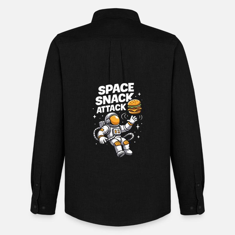 Conception spatiale du hamburger d'astronaute - Chemise Oxford homme Stanley/Stella - noir
