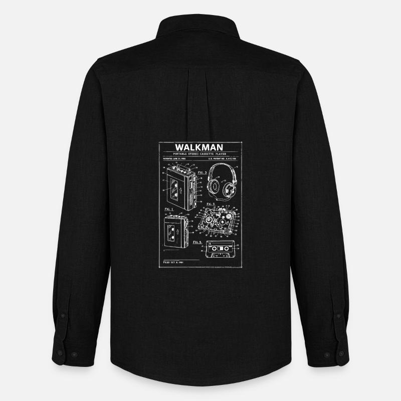Walkman-Bauplan-Schaltplan - Männer Oxford Hemd von Stanley/Stella - Schwarz