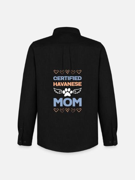 Certified Havanese Mom - Men's Oxford Shirt by Stanley/Stella - black