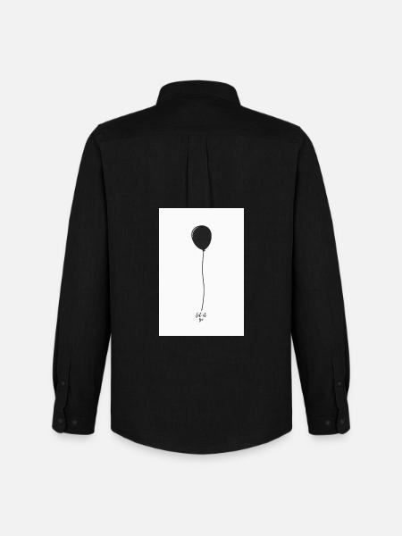 Let It Go Balloon Minimal Poster - Men's Oxford Shirt by Stanley/Stella - black