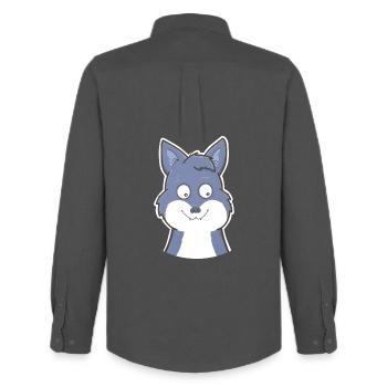 Wolf - Men's Oxford Shirt by Stanley/Stella - anthracite - Back - AI Model Male 185 dark (185cm)