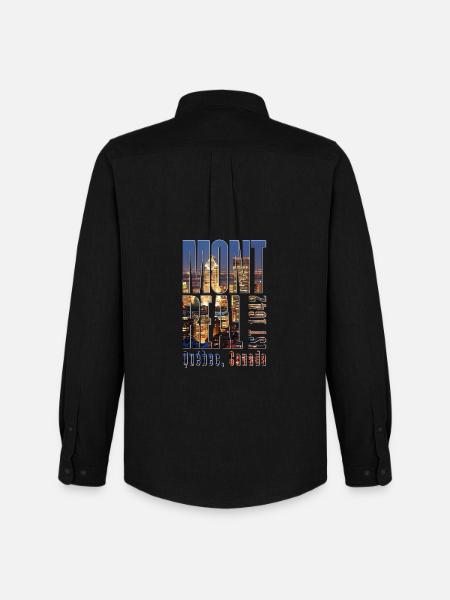 Montreal Skyline Cityscape - Men's Oxford Shirt by Stanley/Stella - black