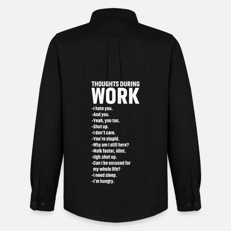 thoughts during work - Männer Oxford Hemd von Stanley/Stella - Schwarz