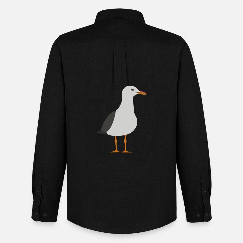 Möwe - Männer Oxford Hemd von Stanley/Stella - Schwarz