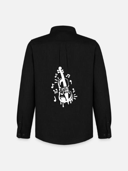 Geige Geiger - Männer Oxford Hemd von Stanley/Stella - Schwarz