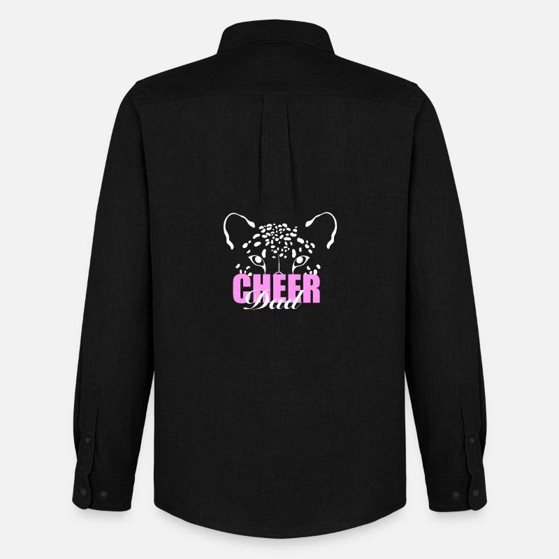 Cheer Dad - Männer Oxford Hemd von Stanley/Stella - Schwarz