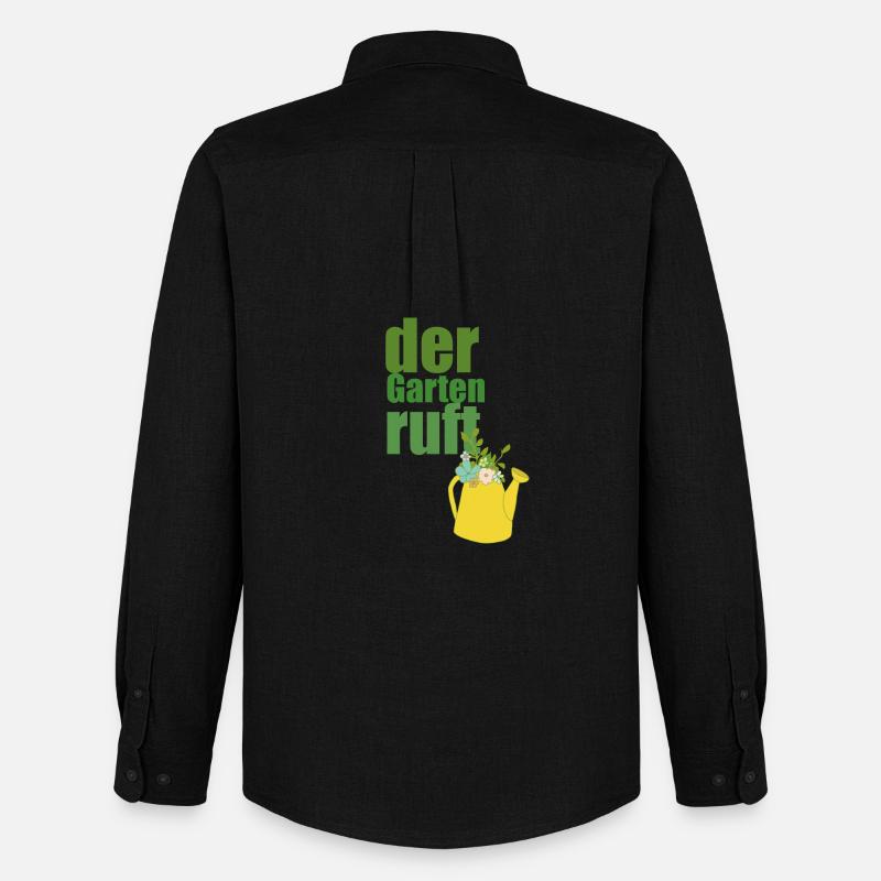der garten ruft - Männer Oxford Hemd von Stanley/Stella - Schwarz