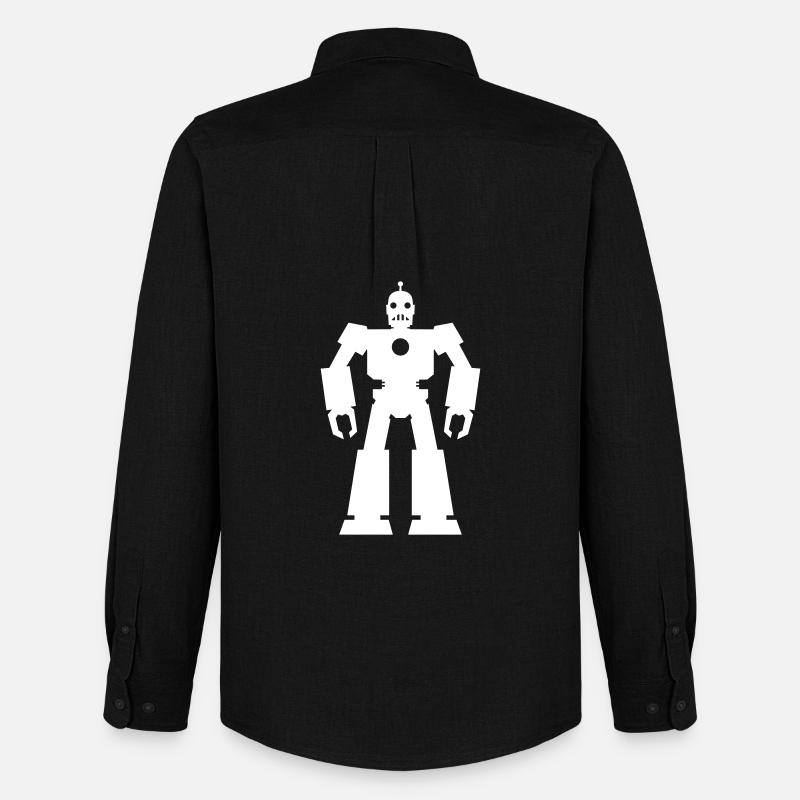 Roboter – KI Technik Sci-Fi Nerd Design - Männer Oxford Hemd von Stanley/Stella - Schwarz