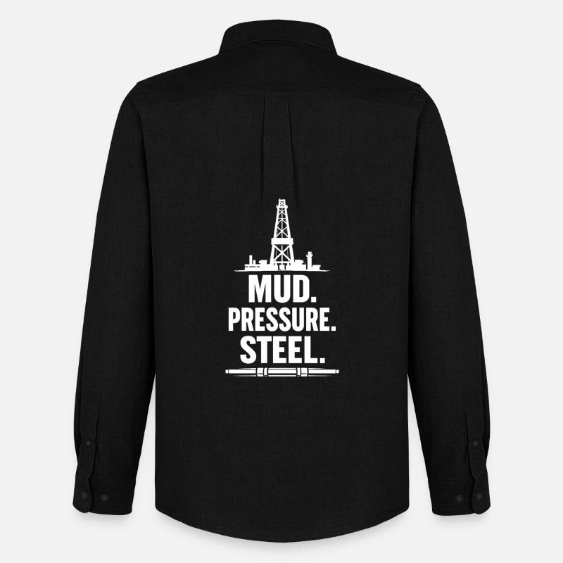 Offshore-bohrer-rig-bohrer Bohrboden Offshore - Männer Oxford Hemd von Stanley/Stella - Schwarz