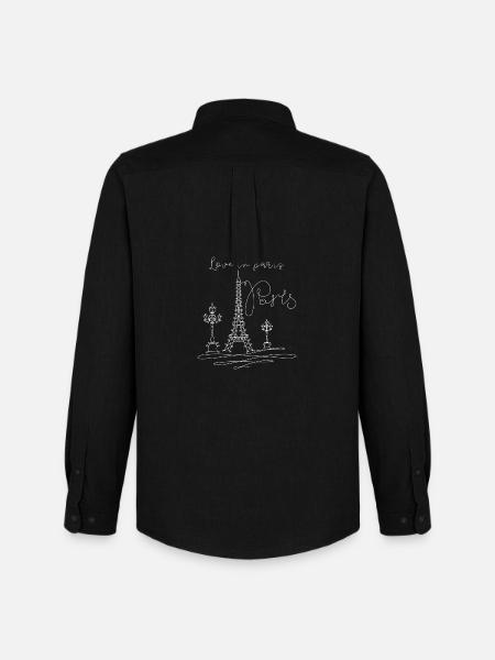 Love in Paris - Chemise Oxford homme Stanley/Stella - noir
