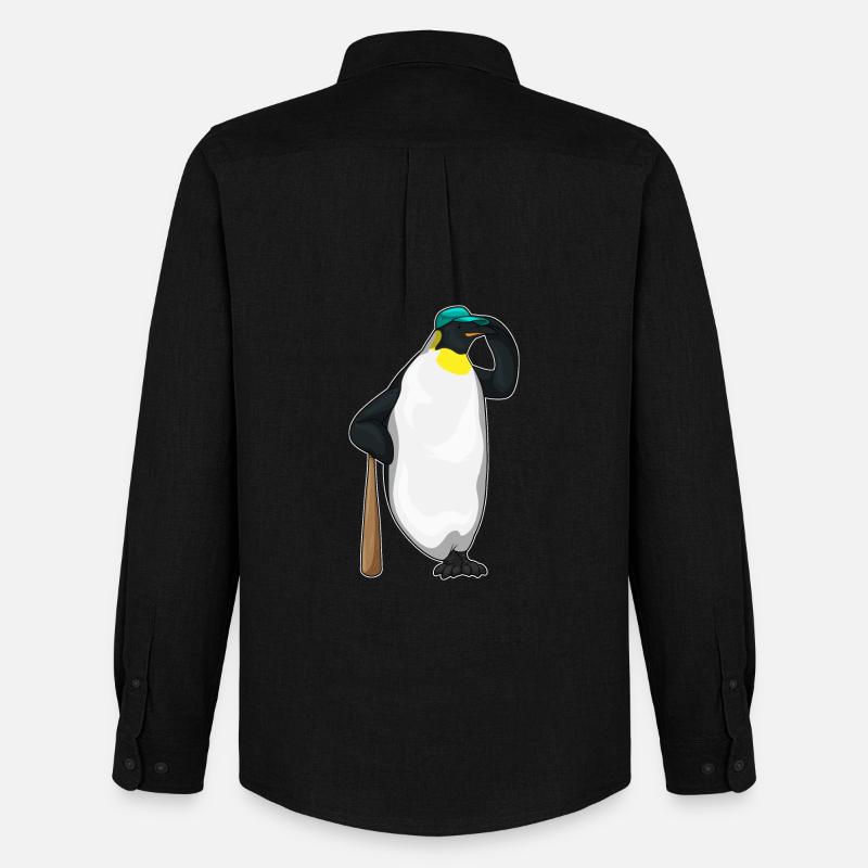 Penguin Baseball Batts - Chemise Oxford homme Stanley/Stella - noir