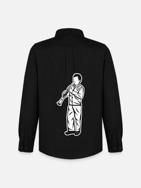 Clarinet Boy - Men's Oxford Shirt by Stanley/Stella - black