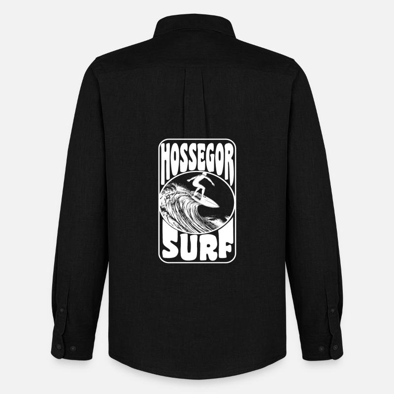 HOSSEGOR - Männer Oxford Hemd von Stanley/Stella - Schwarz