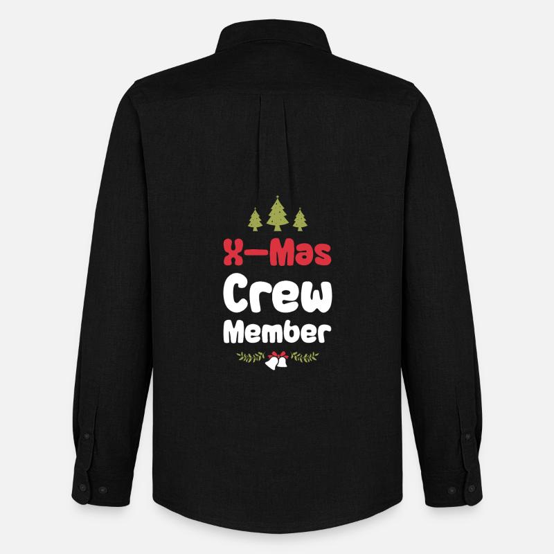 X-Mas Crew Mitglied - Männer Oxford Hemd von Stanley/Stella - Schwarz