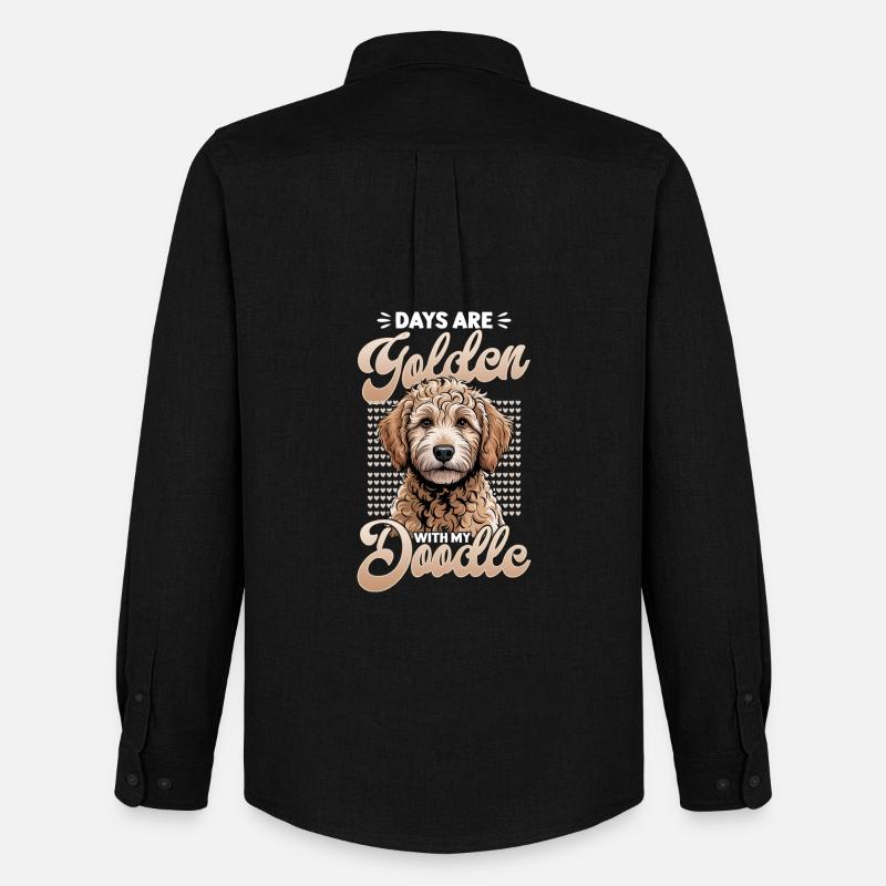 Goldendoodle Dog Breed - Männer Oxford Hemd von Stanley/Stella - Schwarz