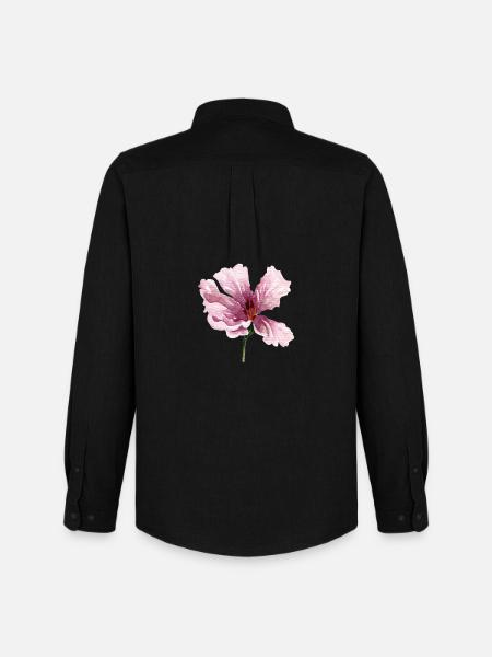 fleur - Chemise Oxford homme Stanley/Stella - noir
