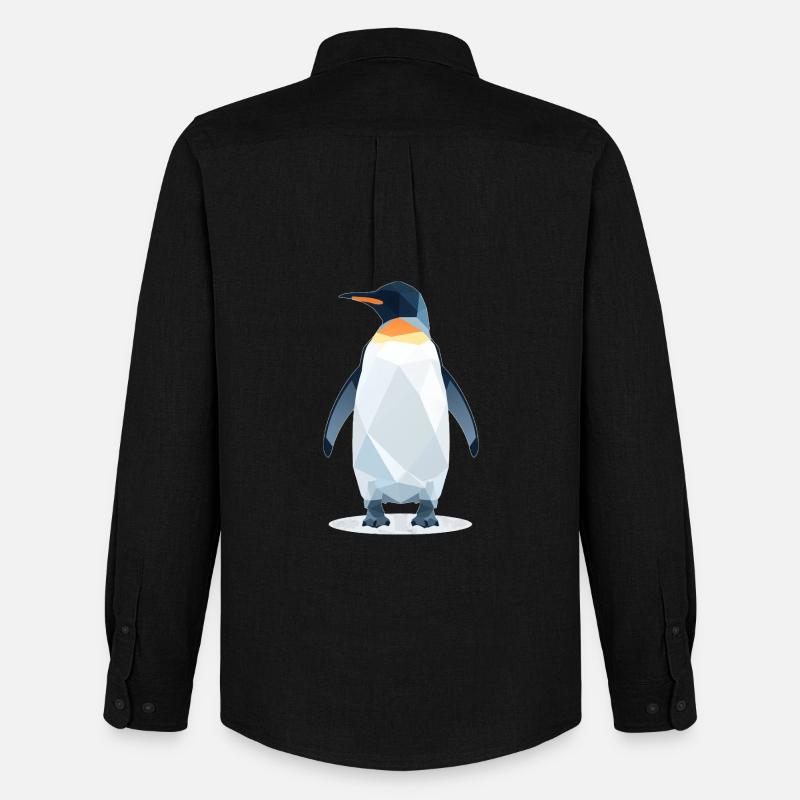 Pinguin Style - Männer Oxford Hemd von Stanley/Stella - Schwarz