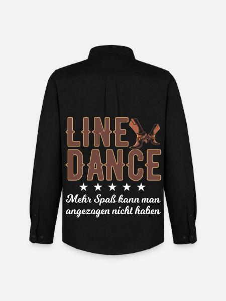 Linedance Spaß - Männer Oxford Hemd von Stanley/Stella - Schwarz