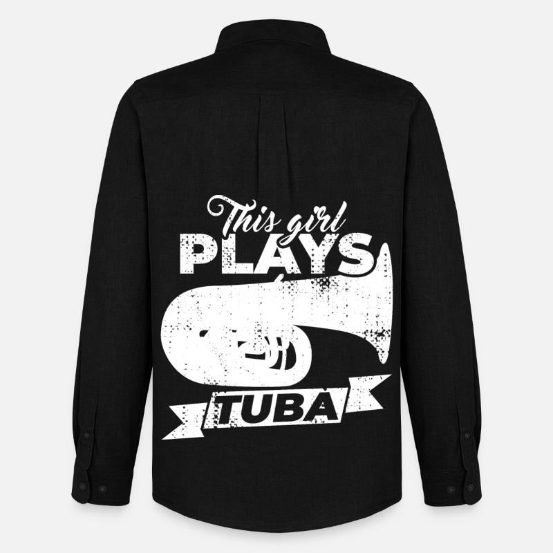 Tuba Mädchen - Männer Oxford Hemd von Stanley/Stella - Schwarz