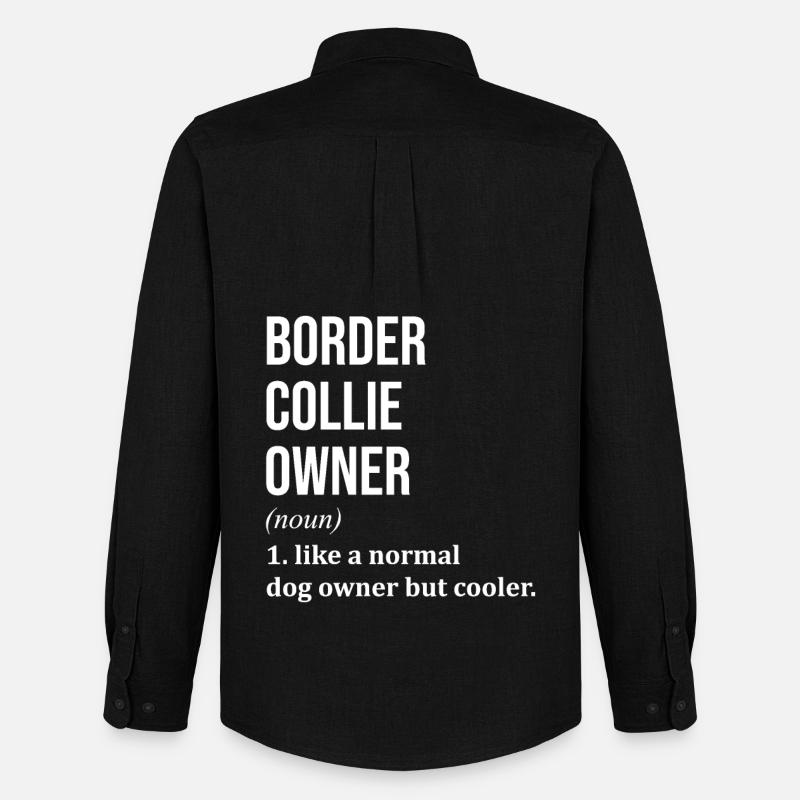 Border Collie - Männer Oxford Hemd von Stanley/Stella - Schwarz