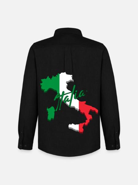 Flag of Italy, Italian pride - Men's Oxford Shirt by Stanley/Stella - black