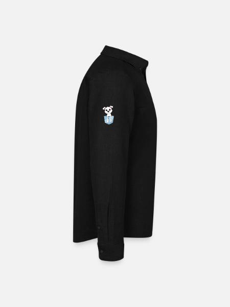 Chiot mignon dans la poche - Chemise Oxford homme Stanley/Stella - noir