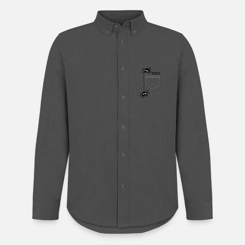 Spinnentierchen - Männer Oxford Hemd von Stanley/Stella - Anthrazit