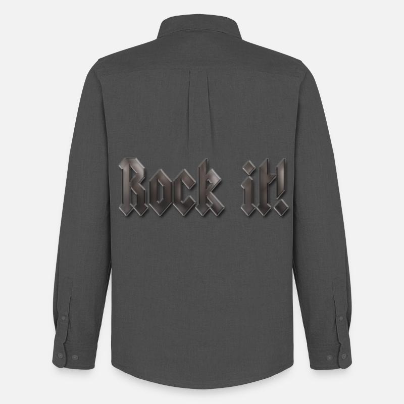 rock it! - Männer Oxford Hemd von Stanley/Stella - Anthrazit