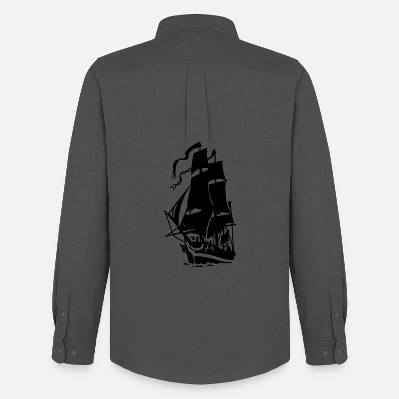 Segelschiff - Männer Oxford Hemd von Stanley/Stella - Anthrazit