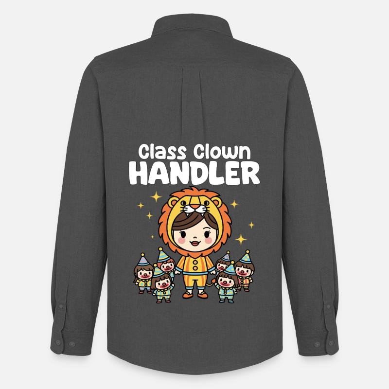 KLASSE CLOWN HANDLER - LEHRER GESCHENK - Männer Oxford Hemd von Stanley/Stella - Anthrazit