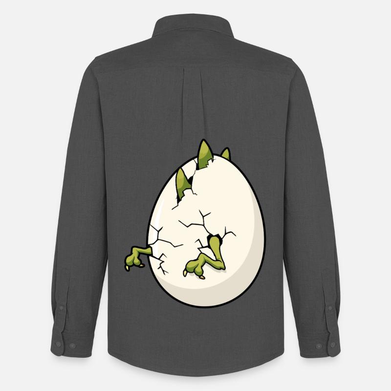 Ostern mit gebrochener Eiblüte - Männer Oxford Hemd von Stanley/Stella - Anthrazit