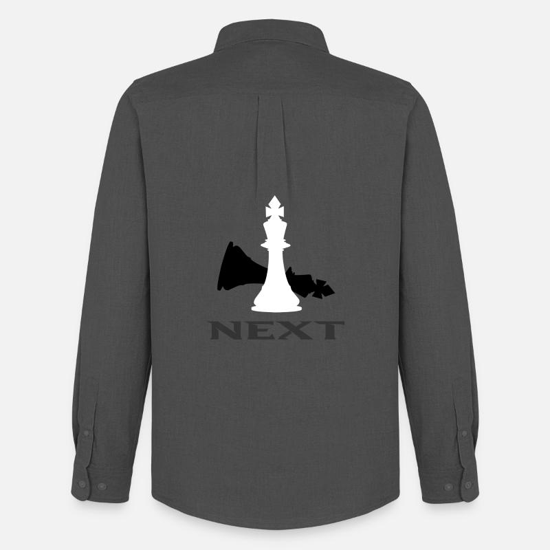 Schach - Männer Oxford Hemd von Stanley/Stella - Anthrazit