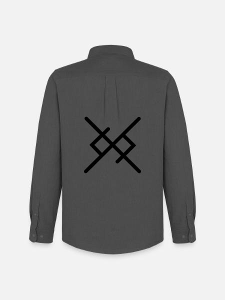 L’amour éternel dans les runes vikings - Chemise Oxford homme Stanley/Stella - charbon