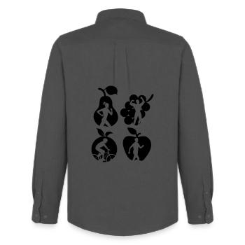 Healthy fruit dietiste shade - Men's Oxford Shirt by Stanley/Stella - anthracite - Back - AI Model Male 185 dark (185cm)
