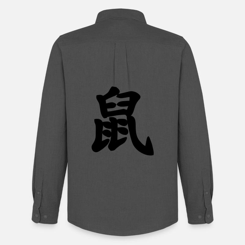 Chinese script rat shadow image - Men's Oxford Shirt by Stanley/Stella - anthracite