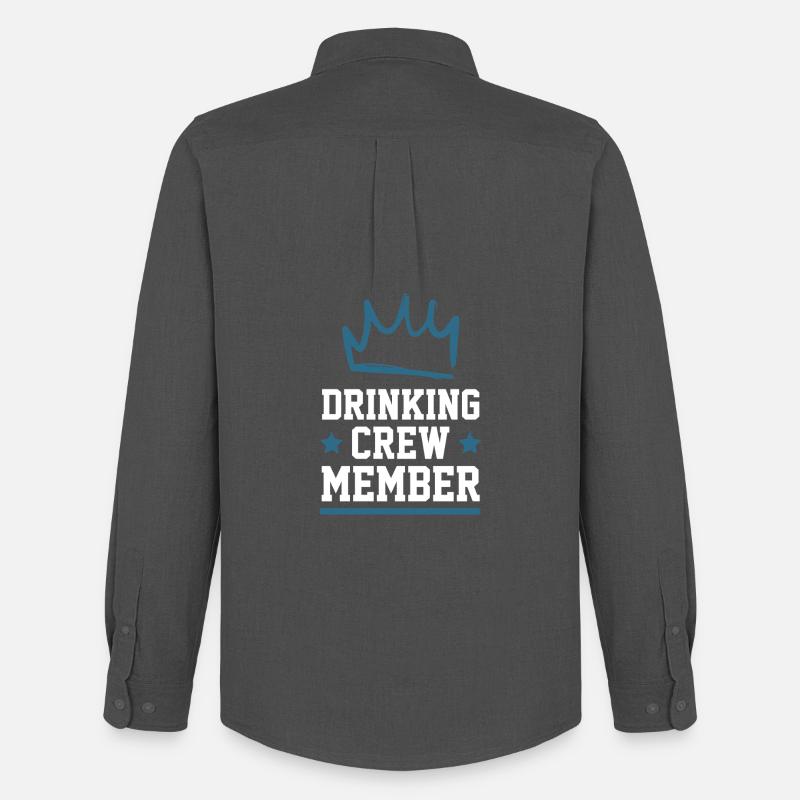 Drinking Crew - Männer Oxford Hemd von Stanley/Stella - Anthrazit