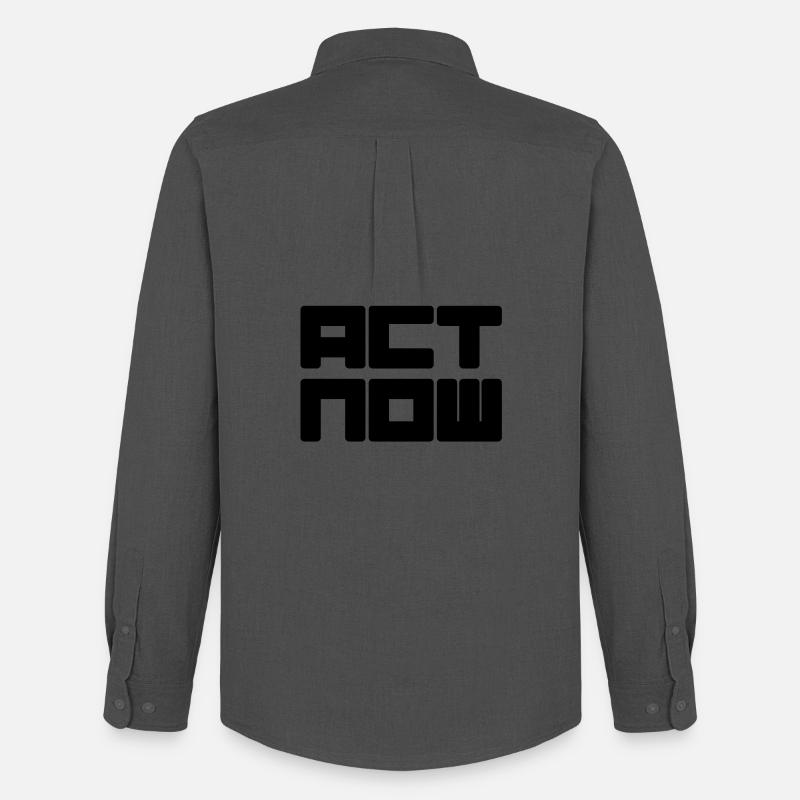 act now - Männer Oxford Hemd von Stanley/Stella - Anthrazit