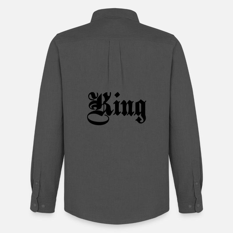 König 5. - Männer Oxford Hemd von Stanley/Stella - Anthrazit