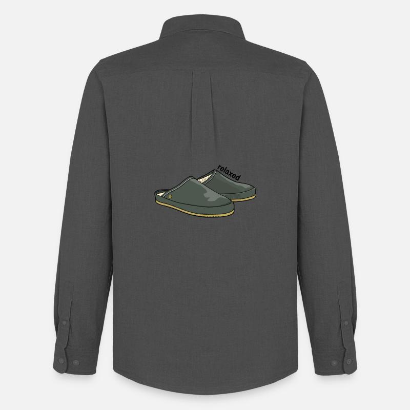 Relaxed grey - Männer Oxford Hemd von Stanley/Stella - Anthrazit