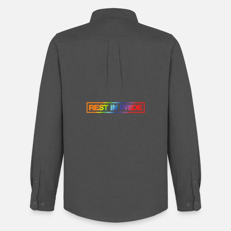 REST IN PRIDE (R.I.P.) Rainbow - Männer Oxford Hemd von Stanley/Stella - Anthrazit