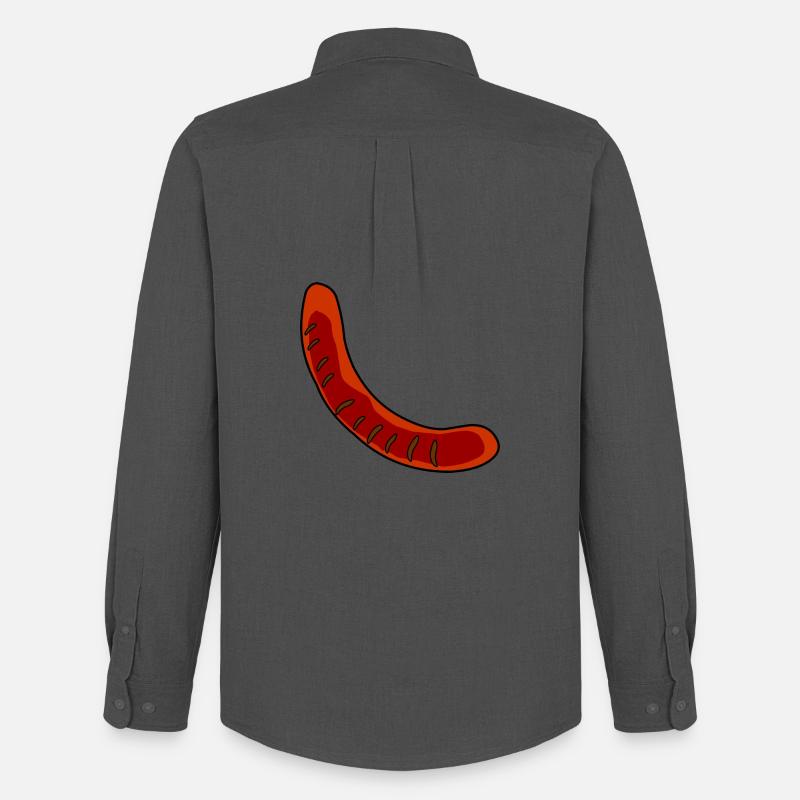Wurst oder Bratwurst - Männer Oxford Hemd von Stanley/Stella - Anthrazit