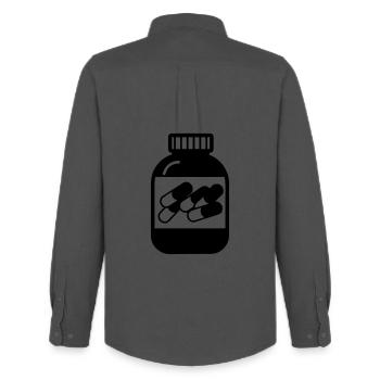 Capsules - Men's Oxford Shirt by Stanley/Stella - anthracite - Back - AI Model Male 185 dark (185cm)