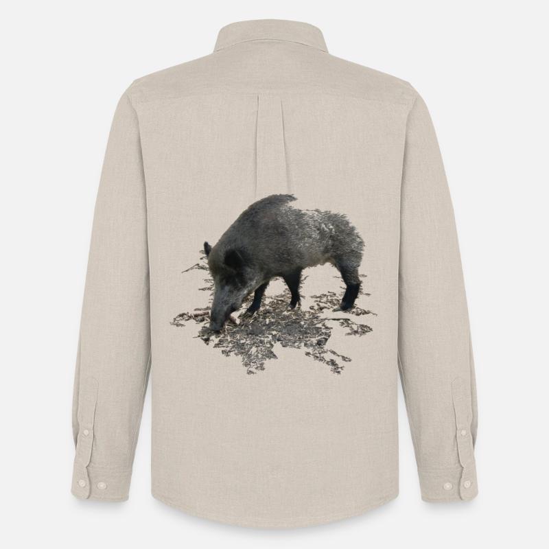 Dzik - Stanley/Stella koszula Oxford męska - beżowy